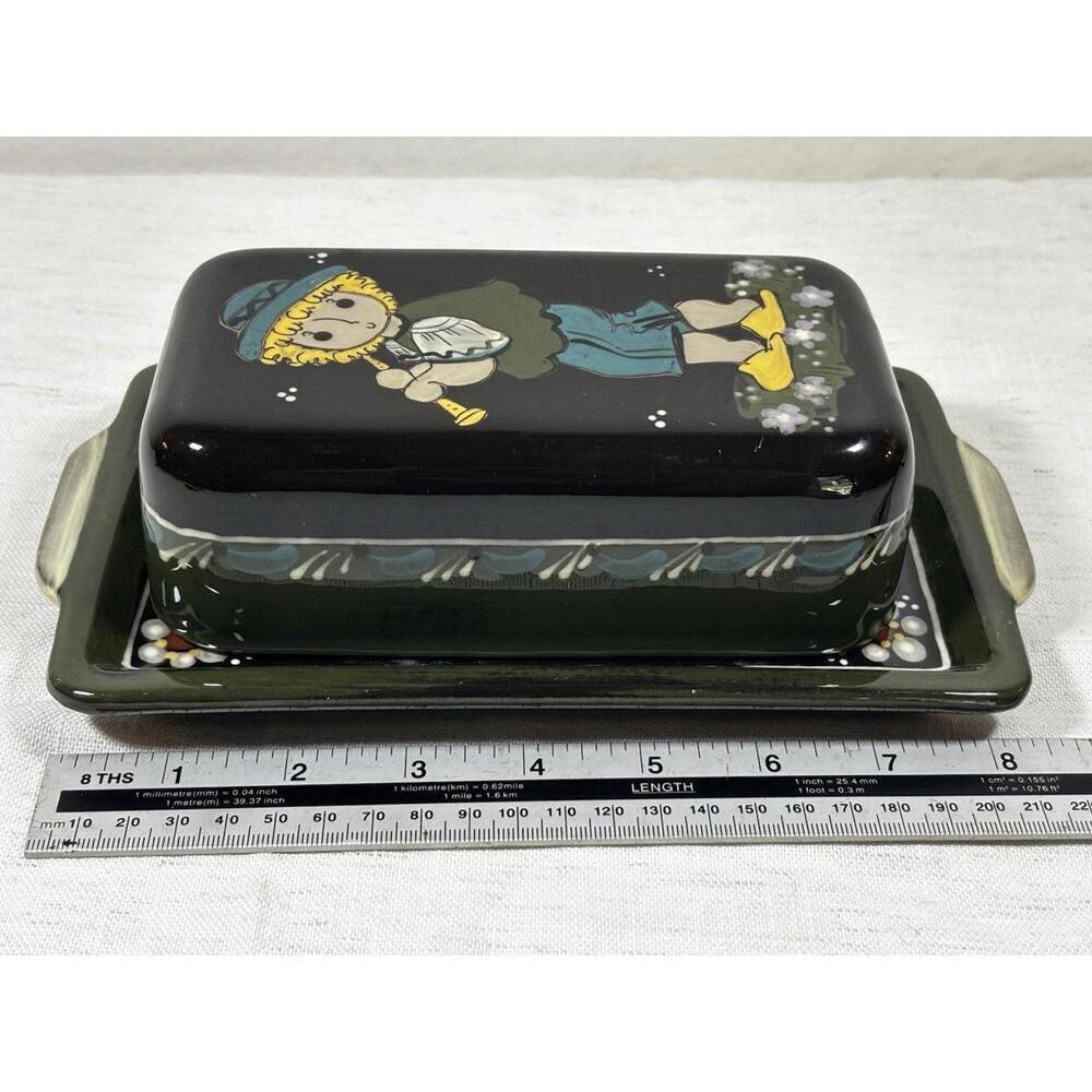 Vintage Kohler Bock Handarbeit No 267 West Germany Butter Dish Folk Art - Picture 9 of 9